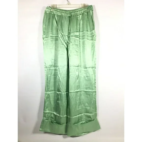 Sleeper Womens Sizeless Pajama Set Shirt With Pants One Size Mint Green - Picture 5 of 13